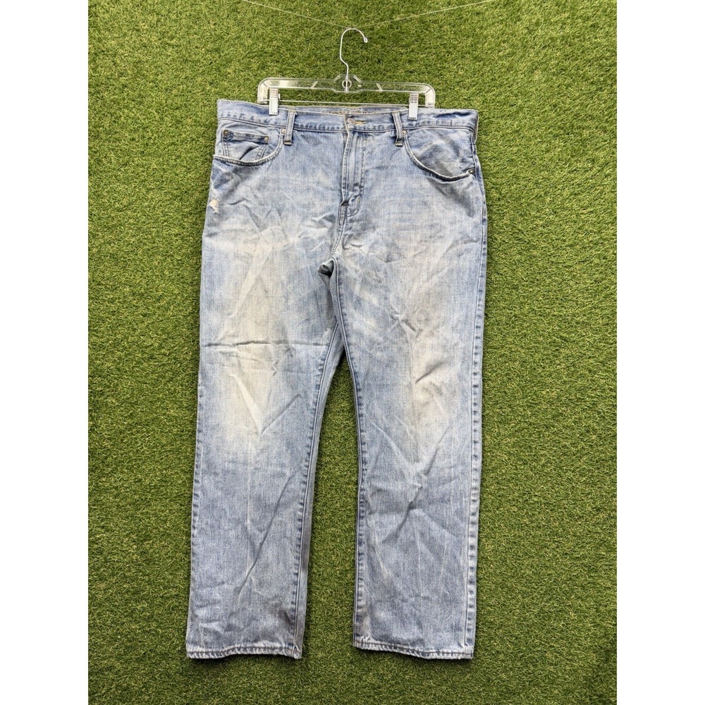 American Eagle Jeans Mens 38x32 Relaxed Straight Light Wash Denim Workwear